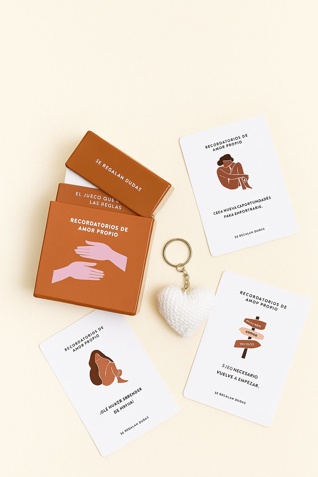 Kit Recordatorios de Amor Propio + Llavero